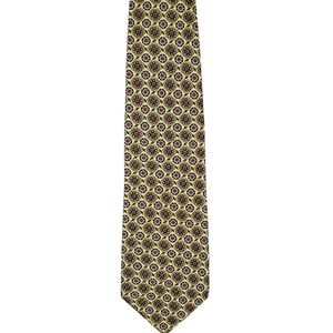 r Goldfate Geometric Design 100% Silk Tie